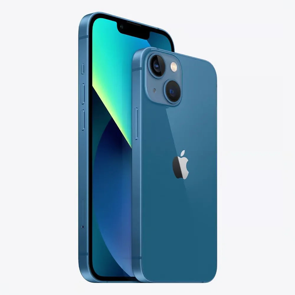 Blauer Apple iPhone 13, 256GB Speicher, ohne Vertrag. Das leistungsstarke Smartphone in stilvollem Blau bietet großzügigen Speicherplatz und Unabhängigkeit von Vertragsbindungen.