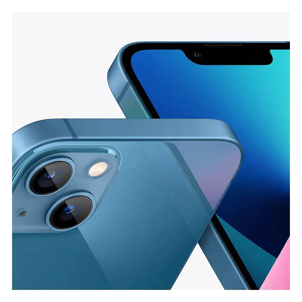 Blauer Apple iPhone 13, 512GB Speicher, ohne Vertrag. Das leistungsstarke Smartphone in stilvollem Blau bietet großzügigen Speicherplatz und Unabhängigkeit von Vertragsbindungen.